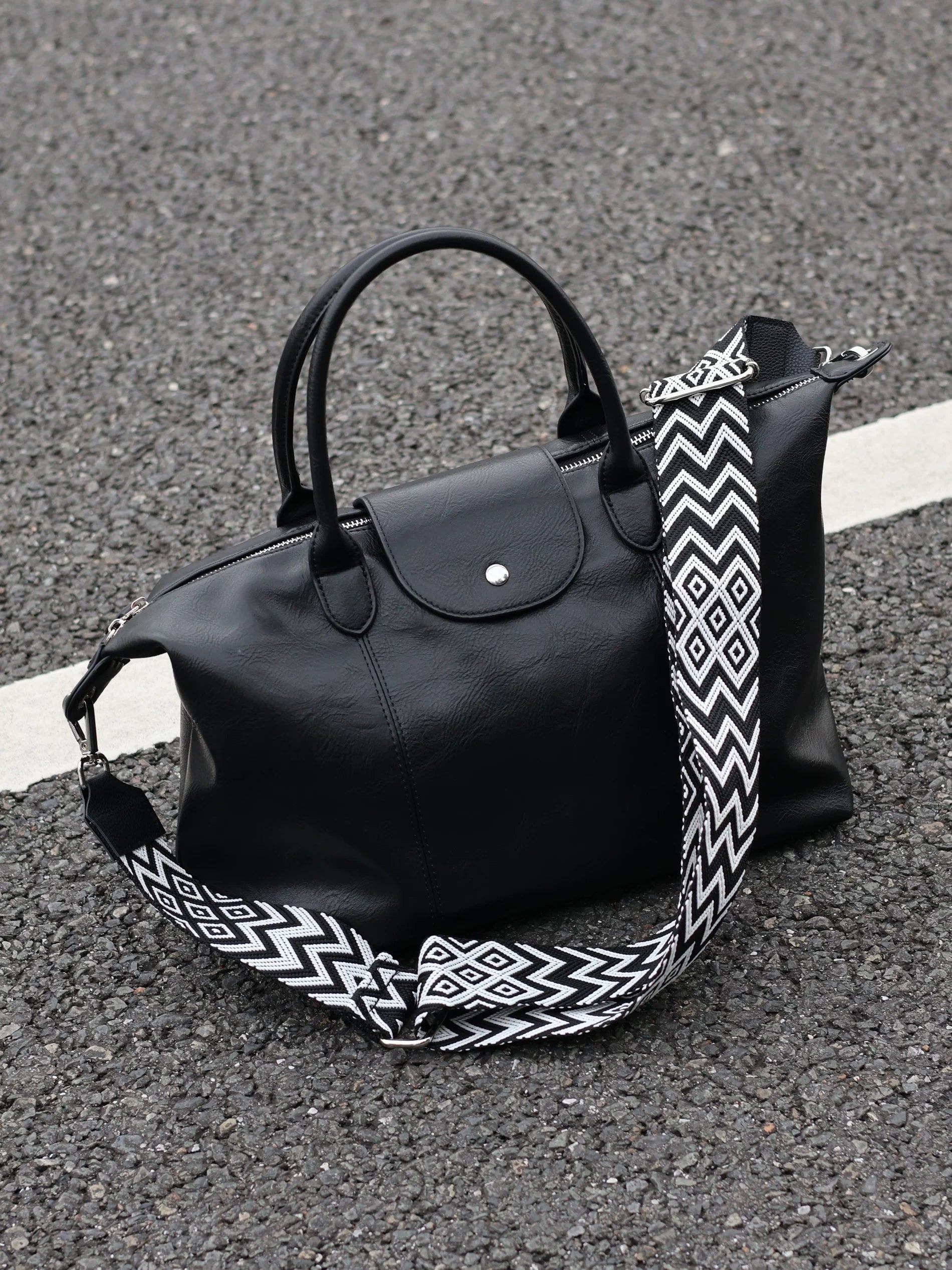 Men's Faux Leather Dumpling Crossbody Bag Large Casual Commuter Tote