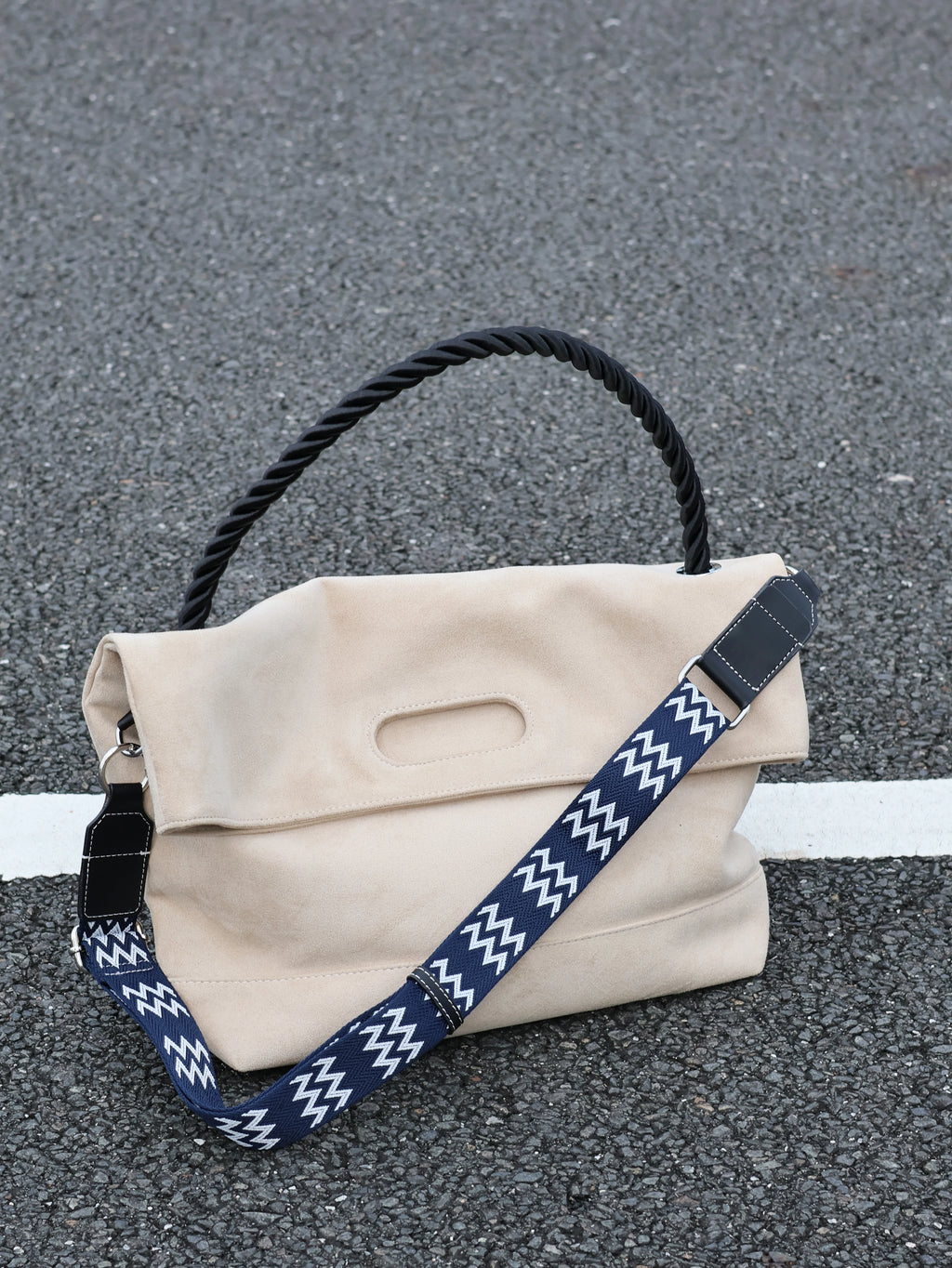 Men's Suede Large Casual Shoulder Crossbody Bag