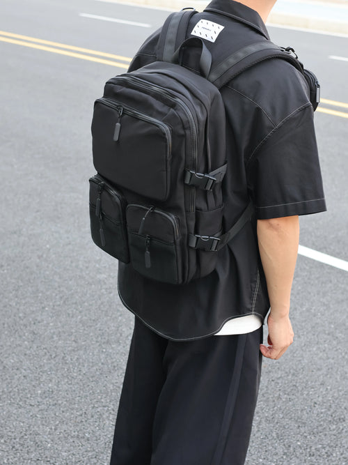 Men's Canvas Multifunctional Travel Laptop Commuter Backpack