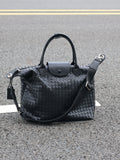 Men's Large Casual Woven Dumpling Crossbody Bag
