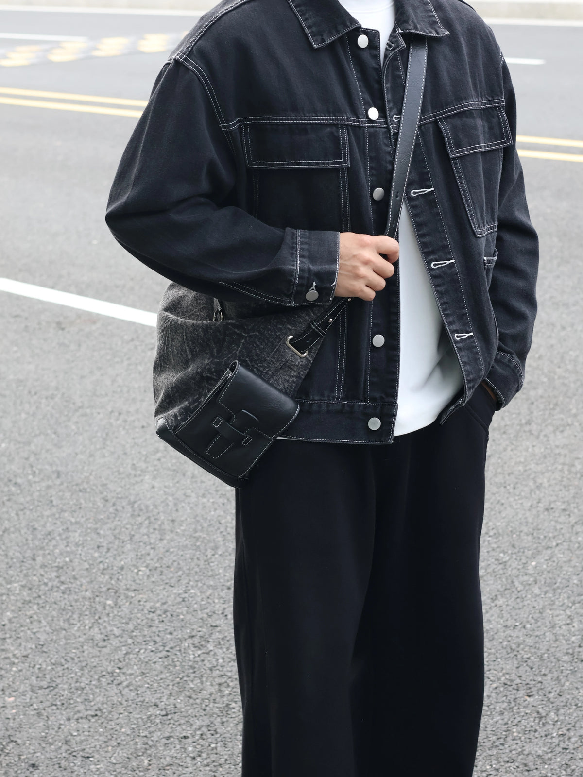 Men's Large Casual Commuter Crossbody Bag