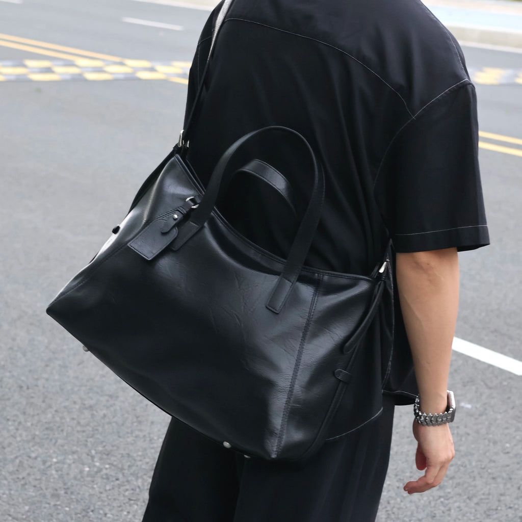 Men's Synthetic Leather Large Casual Shoulder Crossbody Bag