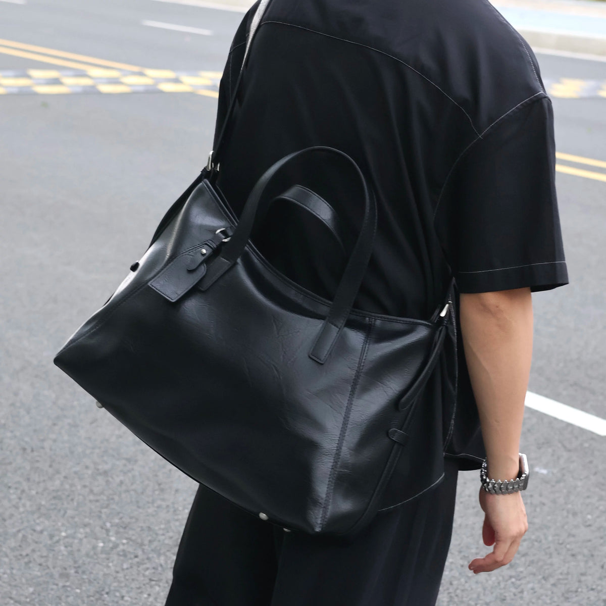 Men's Synthetic Leather Large Casual Shoulder Crossbody Bag