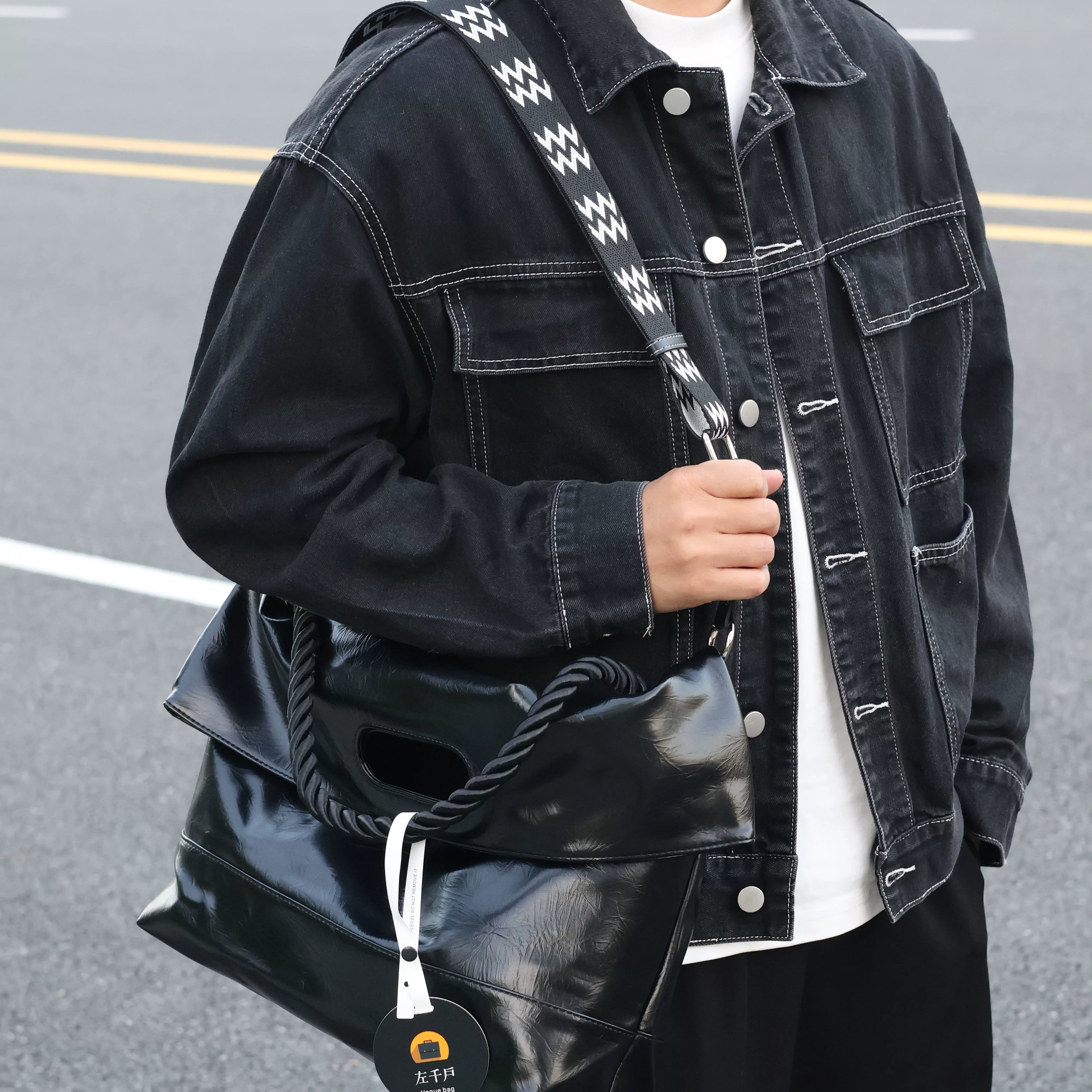 Men's Soft Synthetic Leather Large Casual Shoulder Crossbody Bag