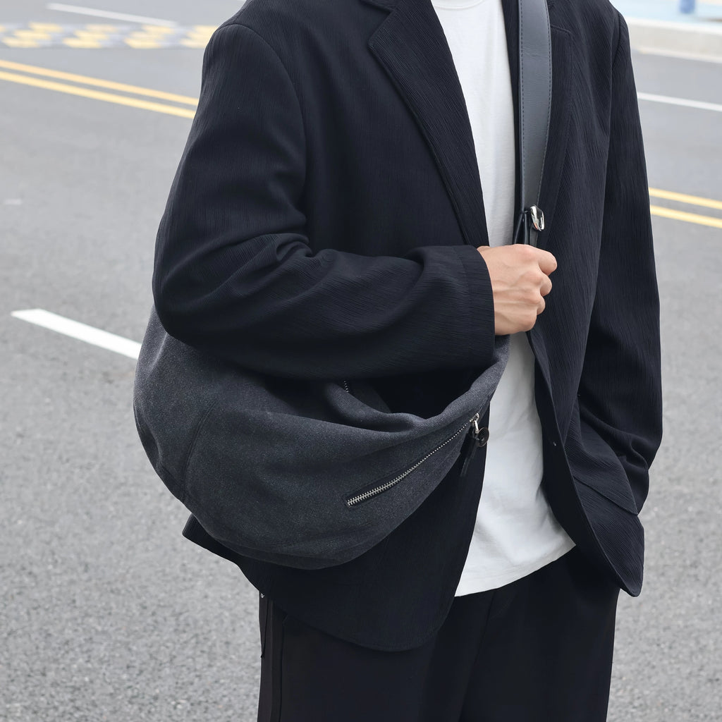 Men's Denim Retro Large Casual Shoulder Crossbody Bag