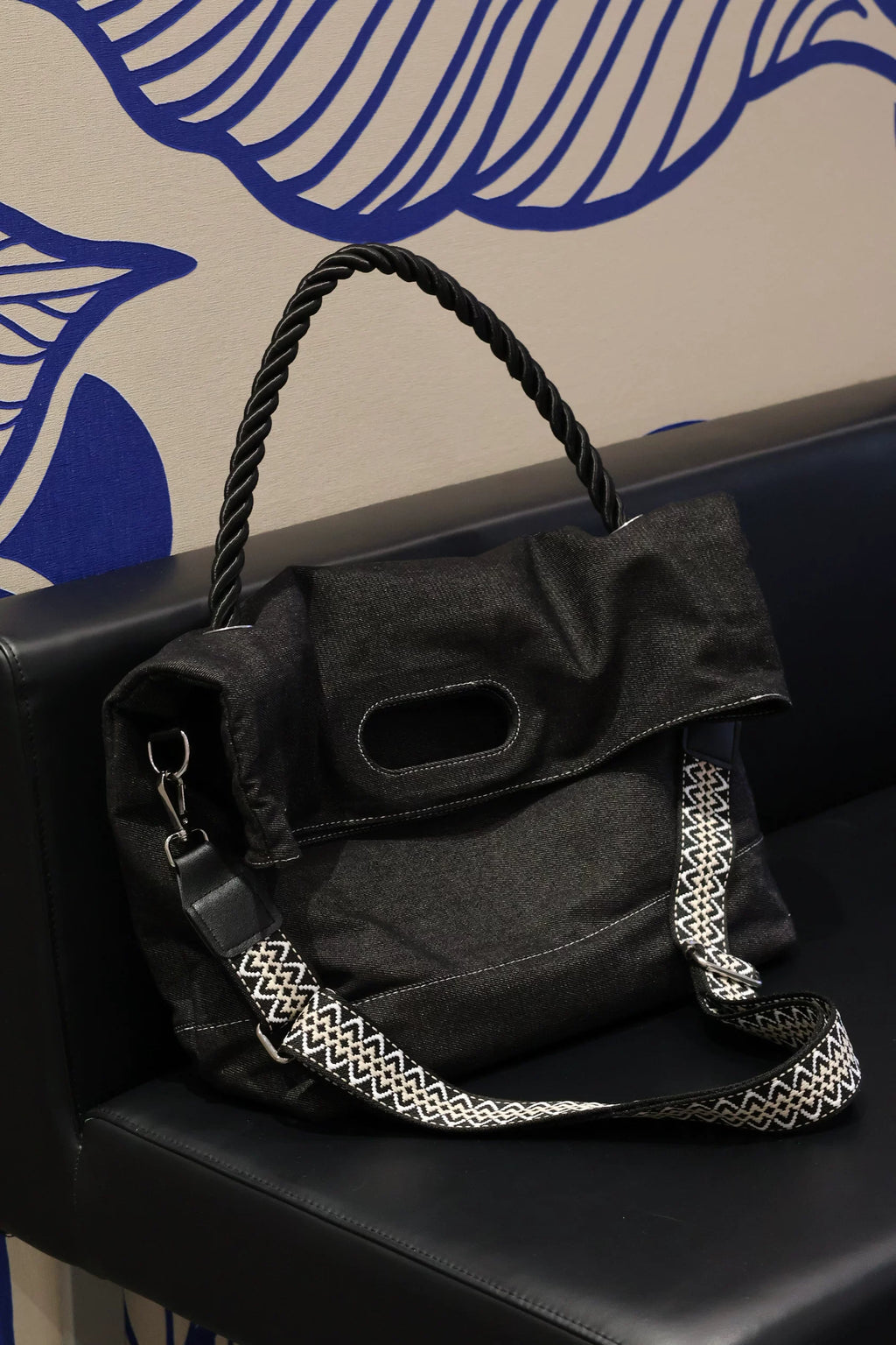 Men's Denim Large Casual Shoulder Crossbody Bag