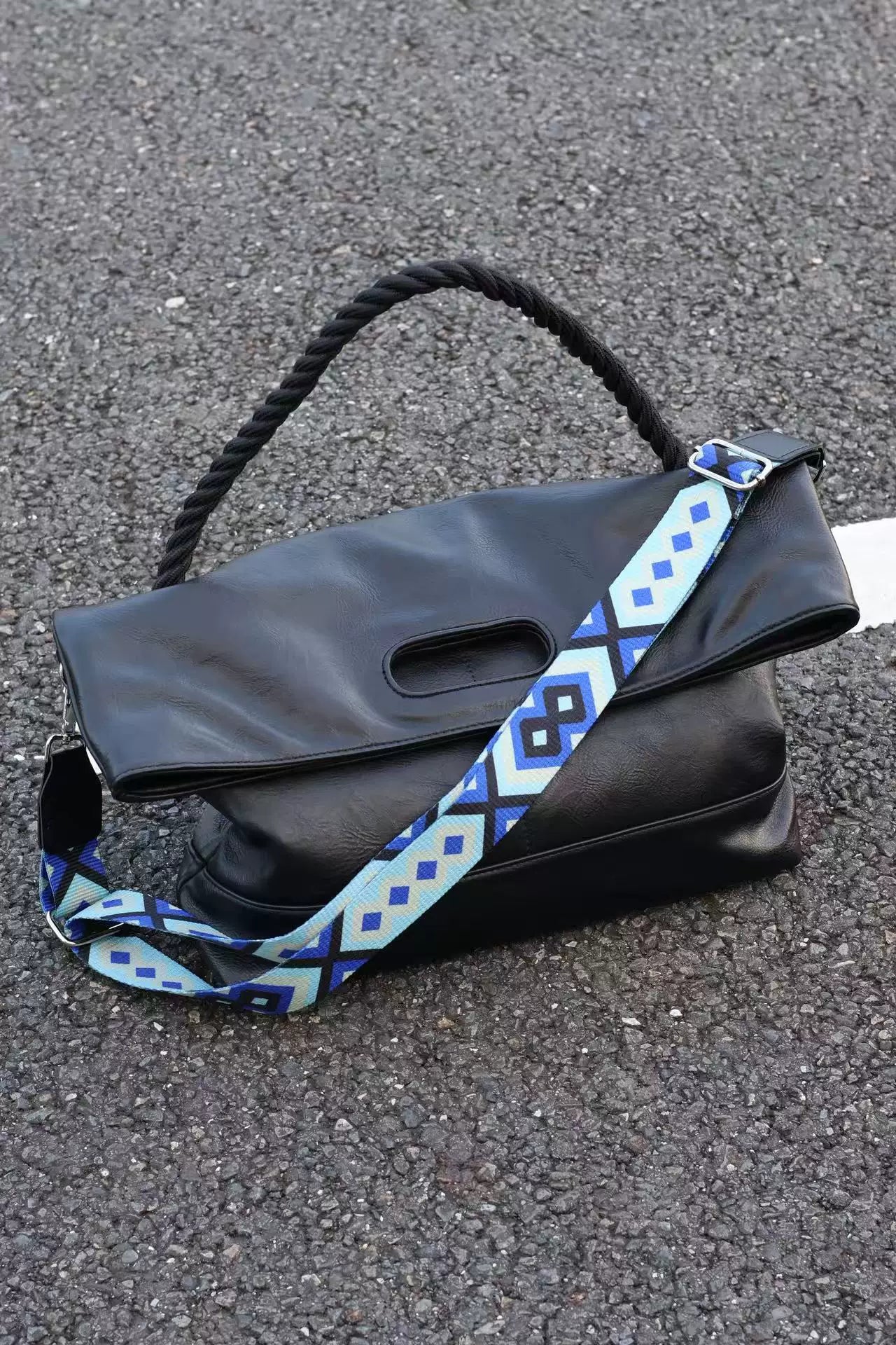 Men's Synthetic Leather Large Casual Commuter Crossbody Bag