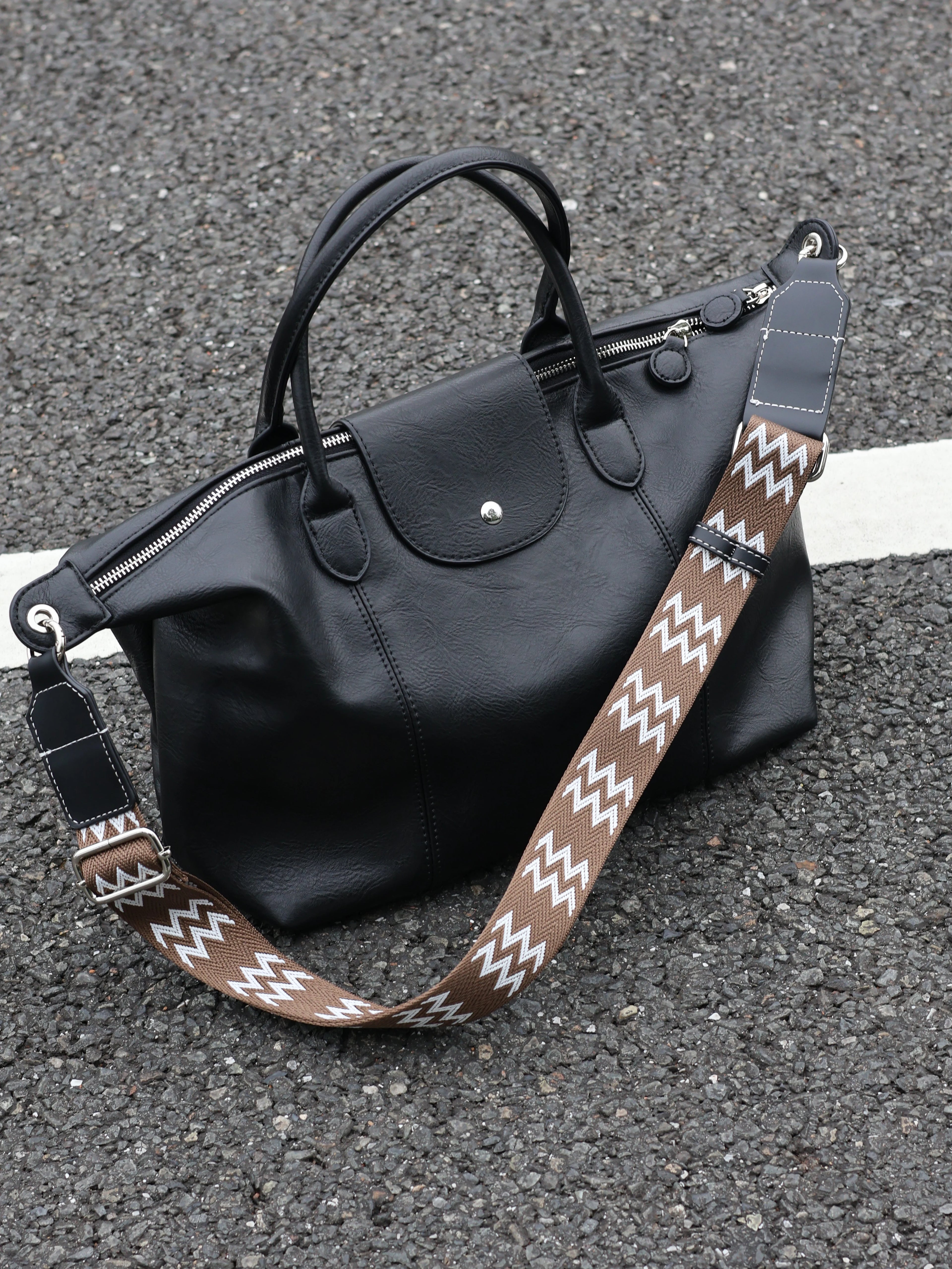 Men's Faux Leather Dumpling Crossbody Bag Large Casual Commuter Tote