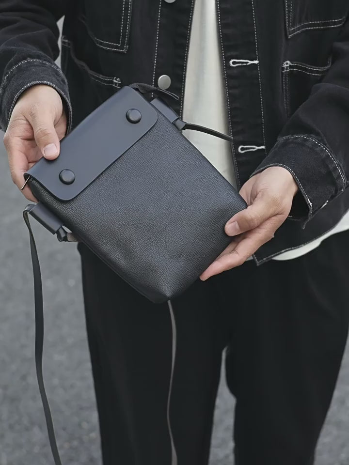 Men's Synthetic Leather Small Casual Shoulder Crossbody Bag
